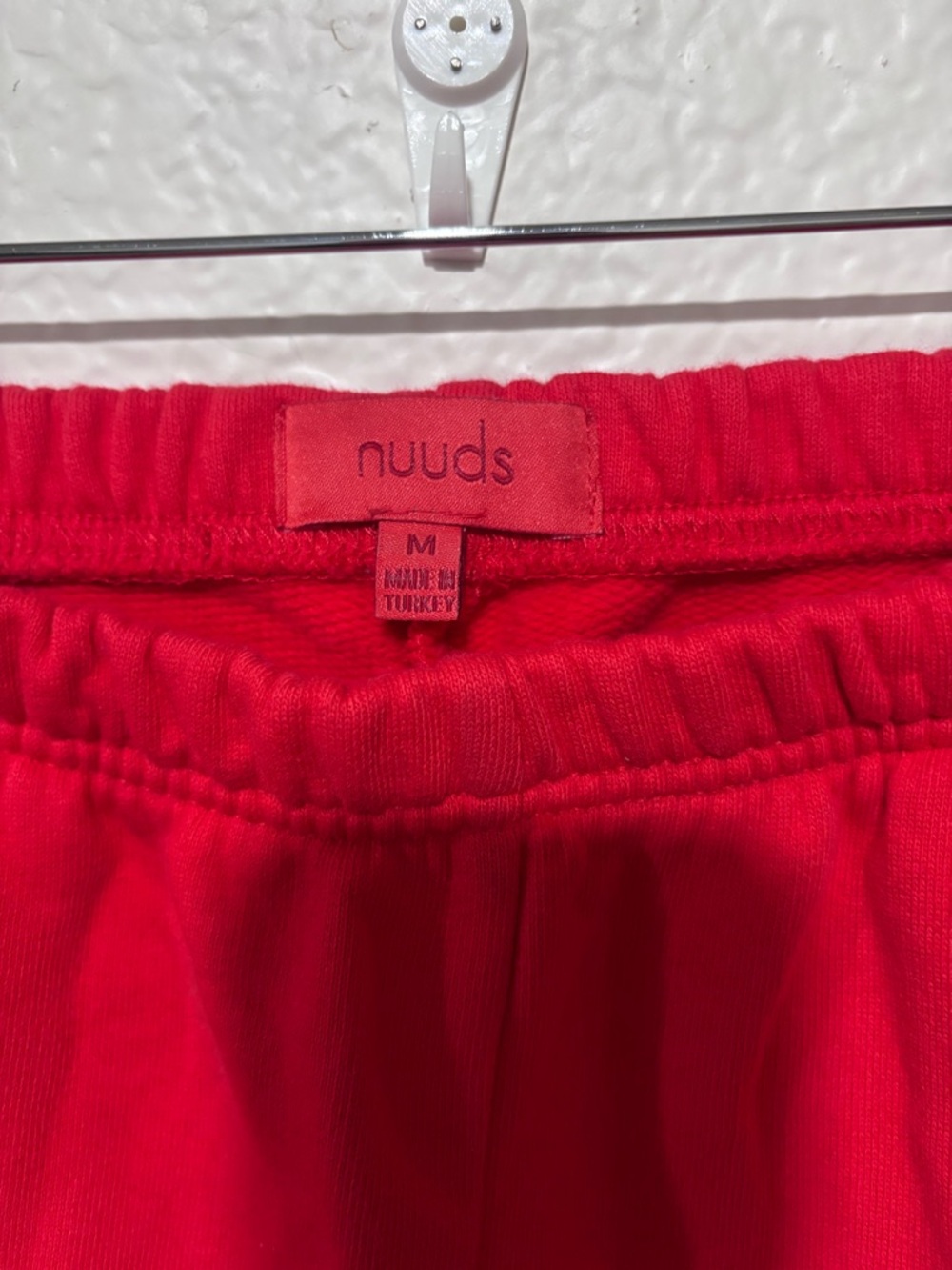 NWOT Nuuds Core Fleece Wide Leg Sweatpants in Chili Red Medium - Picture 4 of 7